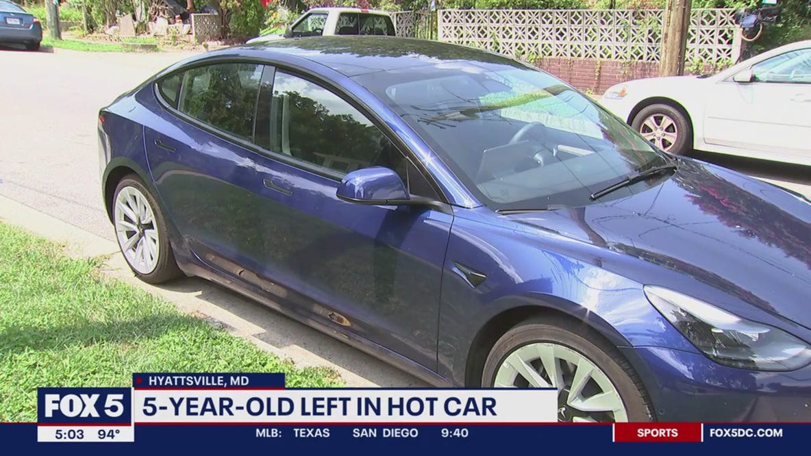 5-year-old rescued after being left in hot car in Hyattsville